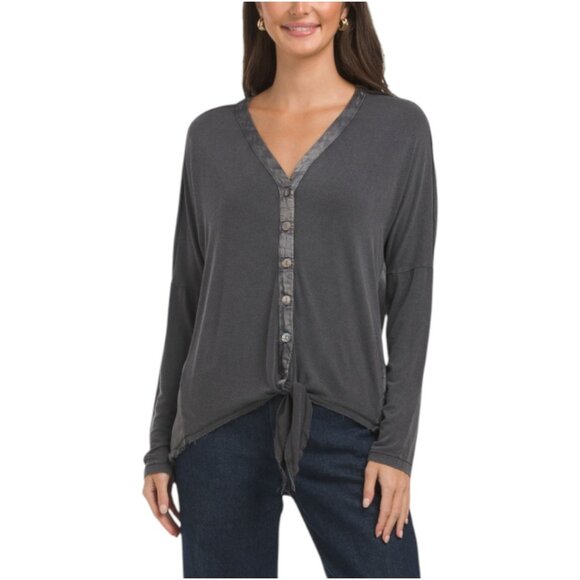 XCVI Chaski Tie Hem Top - Picture 1 of 3